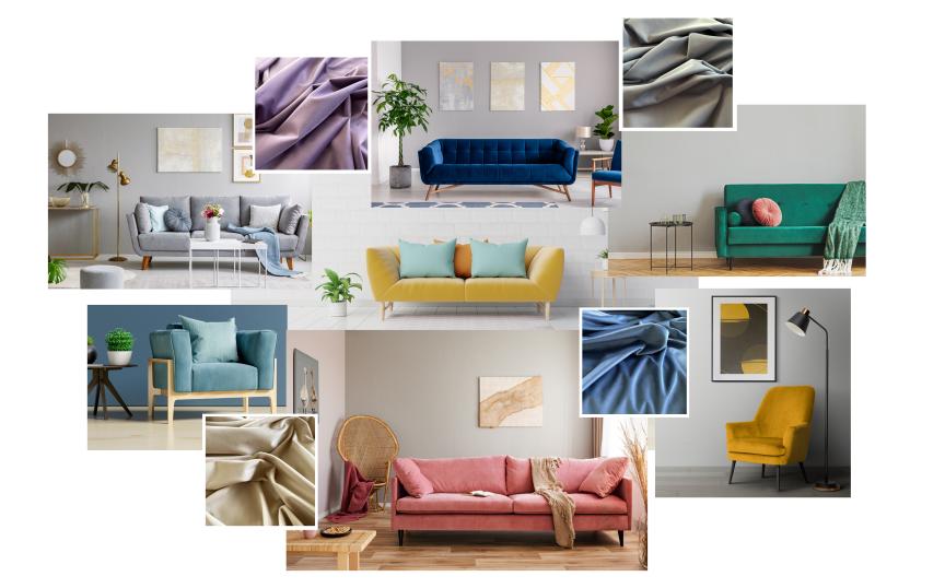 Velvet sofa 