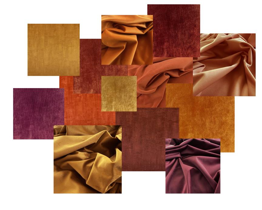 Retro fabrics colours
